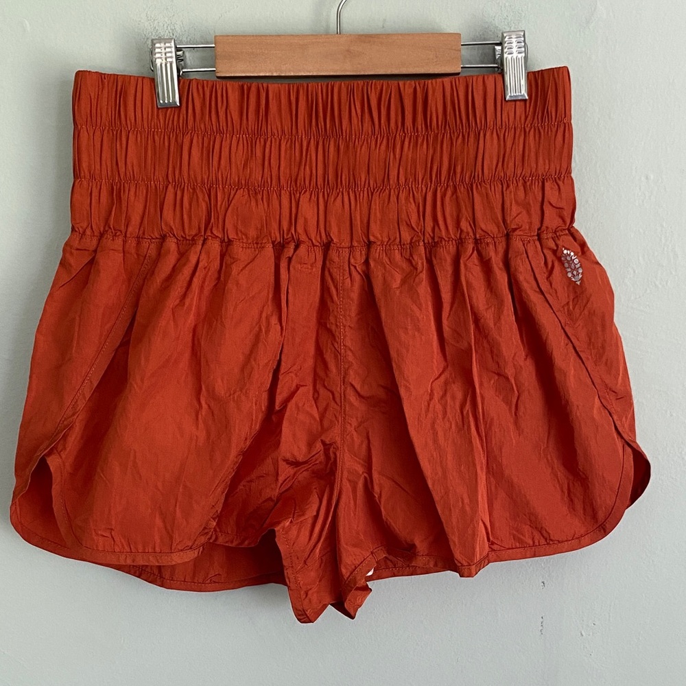 Free People Movement The Way Home High Waisted Orange Shorts Size Large